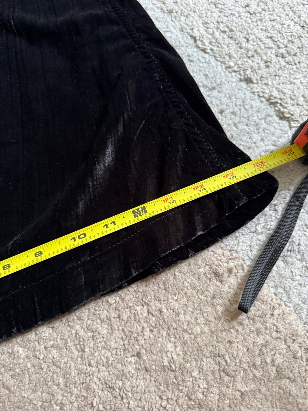 Wrangler Retro Black Velvet Flared Bell Bottom Pants- 26 x 32 - Picture 7 of 9